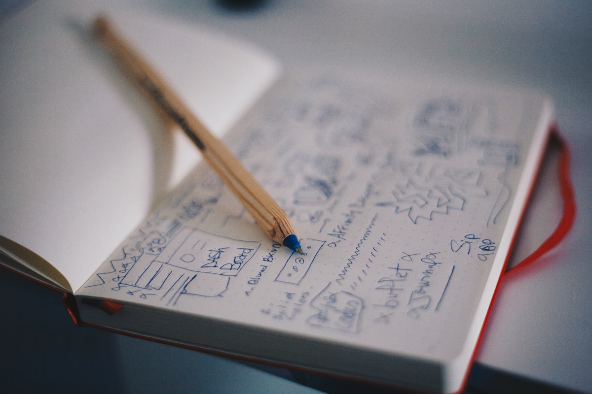 Design materials laid out for a creative project